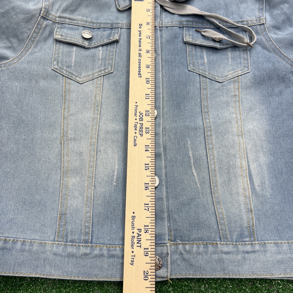 Alice Cooper Hooded Jean Denim Jacket Womens Size S Double Sided‎ See Pictures - Picture 10 of 10